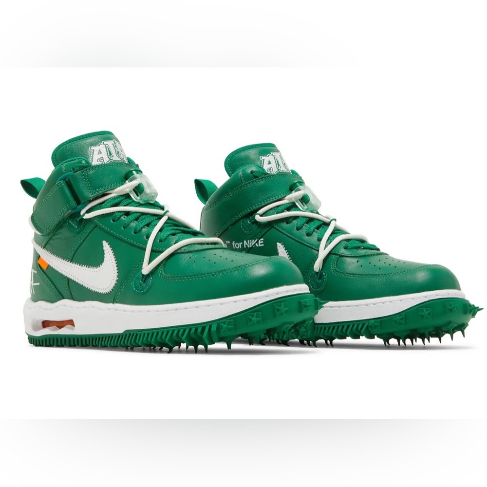 Off-White x Air Force 1 Mid SP Leather 'Pine Green'
